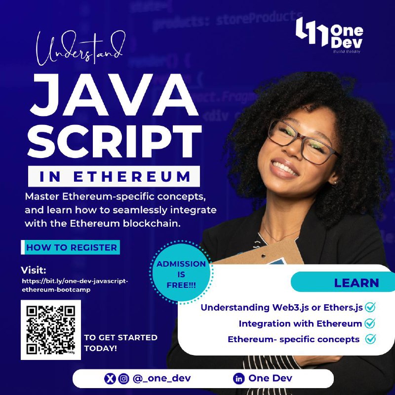 Announcement: 7-Day JavaScript in Ethereum Bootcamp by One Dev